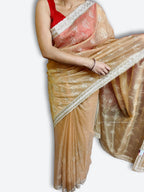 Champagne Radiant Exquisite Bridal Saree