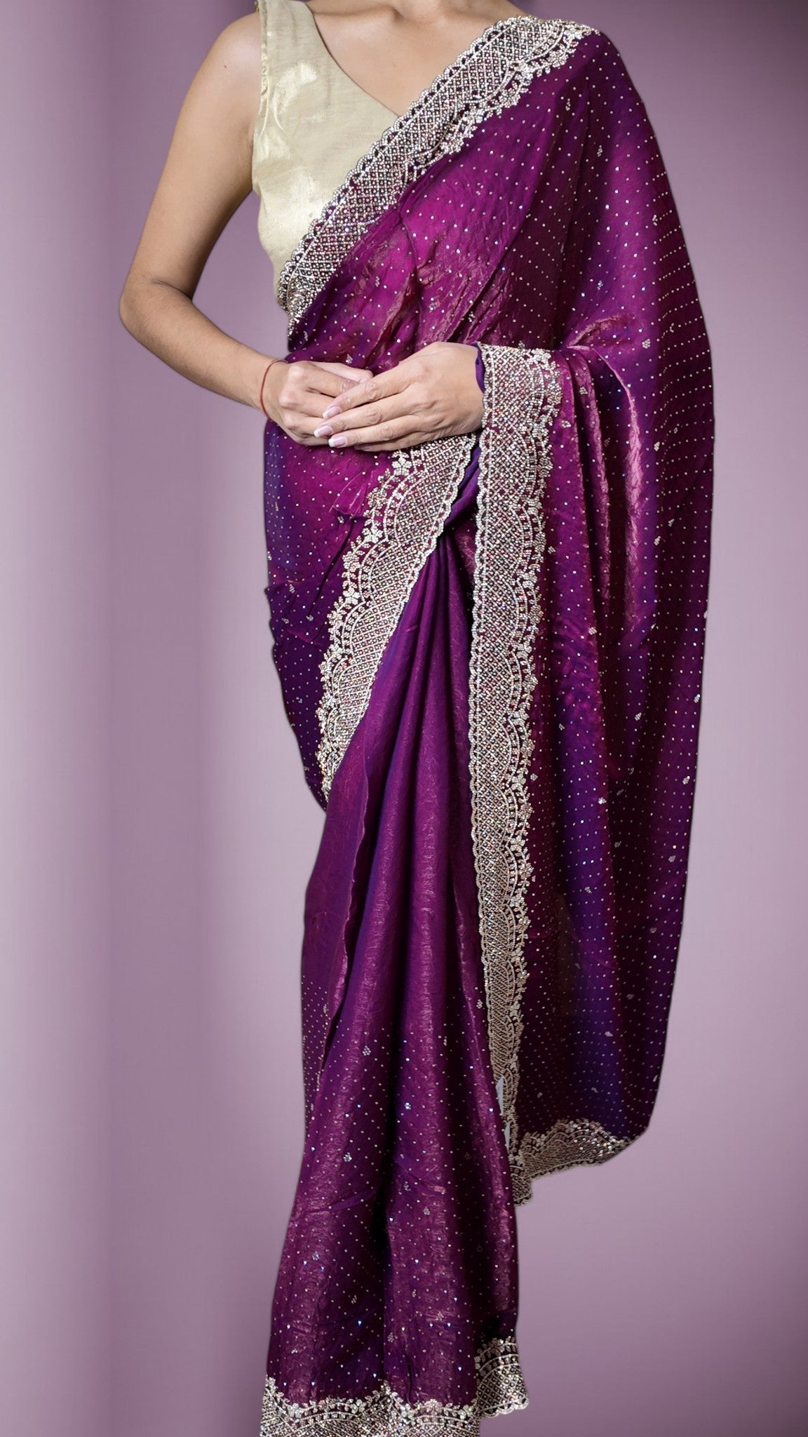 Amethyst Regal Radiant Couture Saree