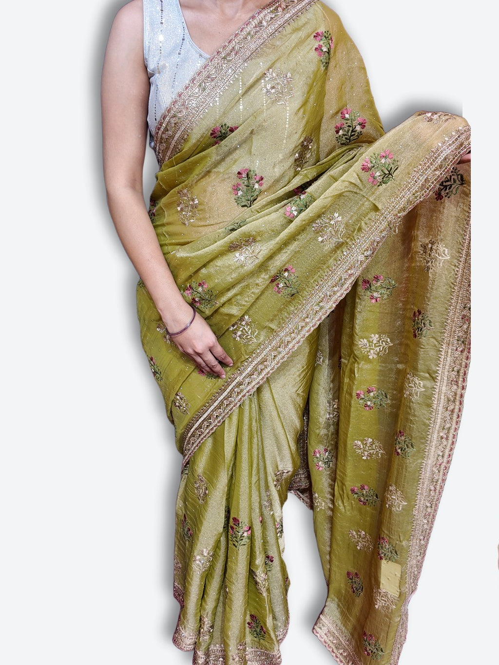 Saffron Regal Opulent Graceful Saree