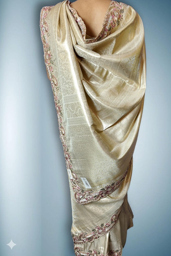 Champagne Regal Exquisite Heritage Saree