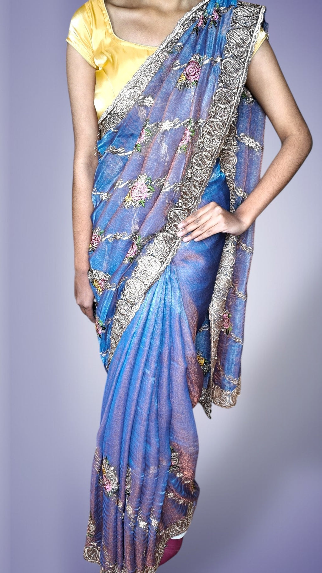 Sapphire Regal Opulent Bloom Saree