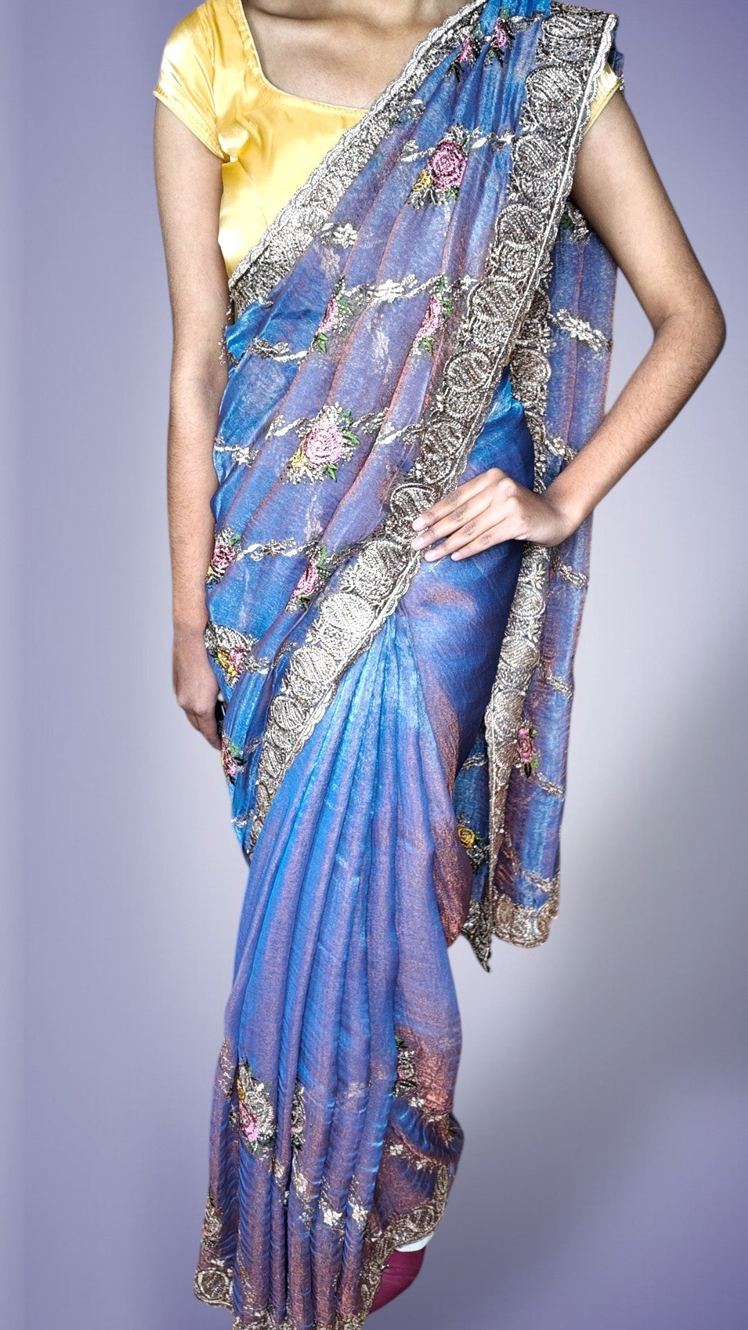 Sapphire Regal Opulent Bloom Saree