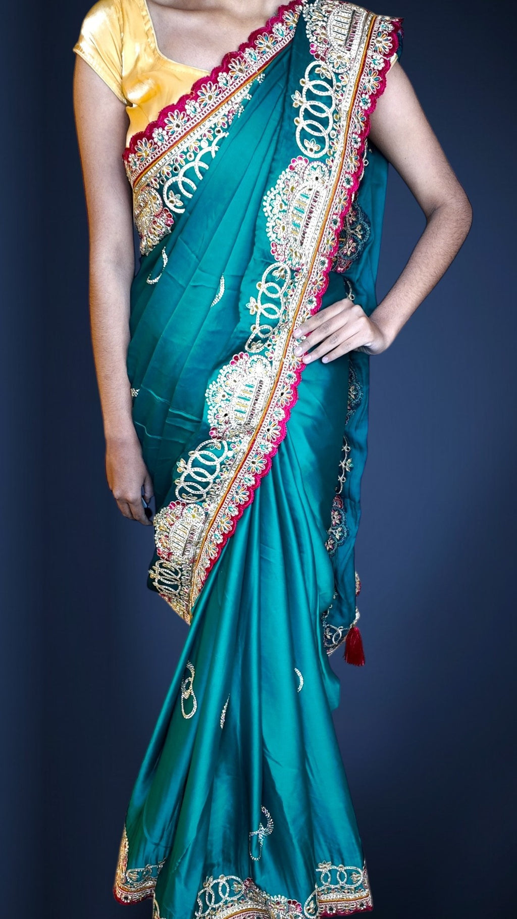 Emerald Regal Opulent Elegance Saree