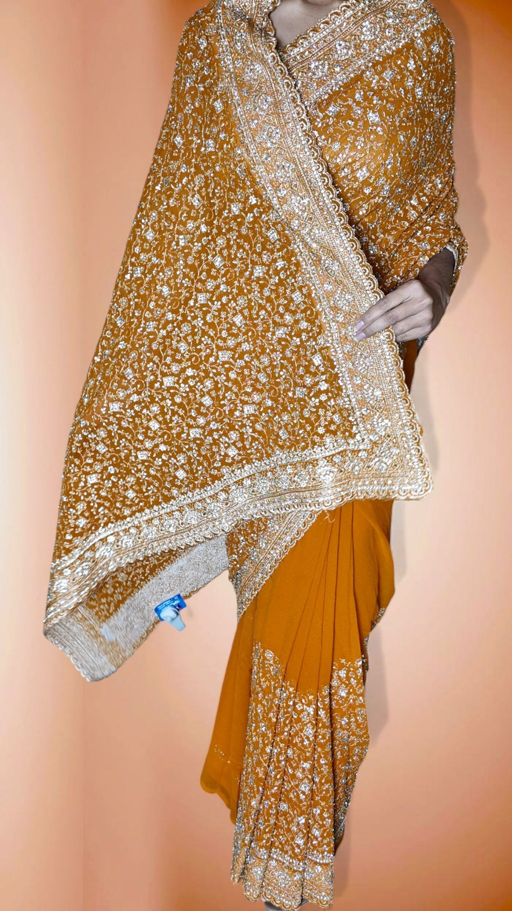 Saffron Regal Opulent Couture Saree