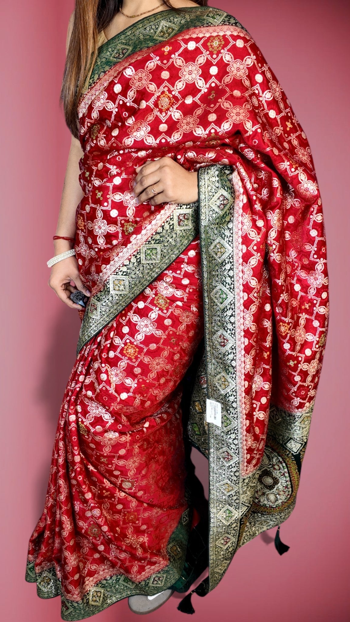 Crimson Regal Opulent Heritage Saree