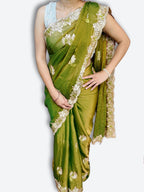 Emerald Regal Exquisite Bloom Saree