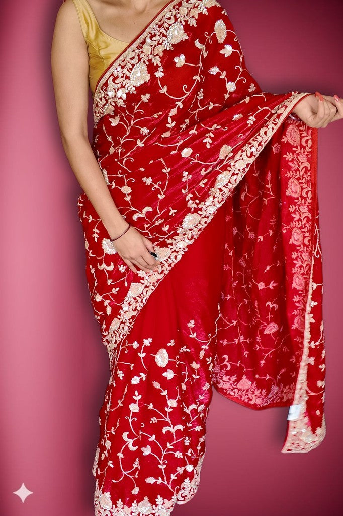Ruby Regal Opulent Essence Saree
