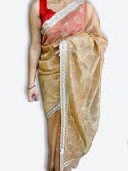 Champagne Radiant Exquisite Bridal Saree