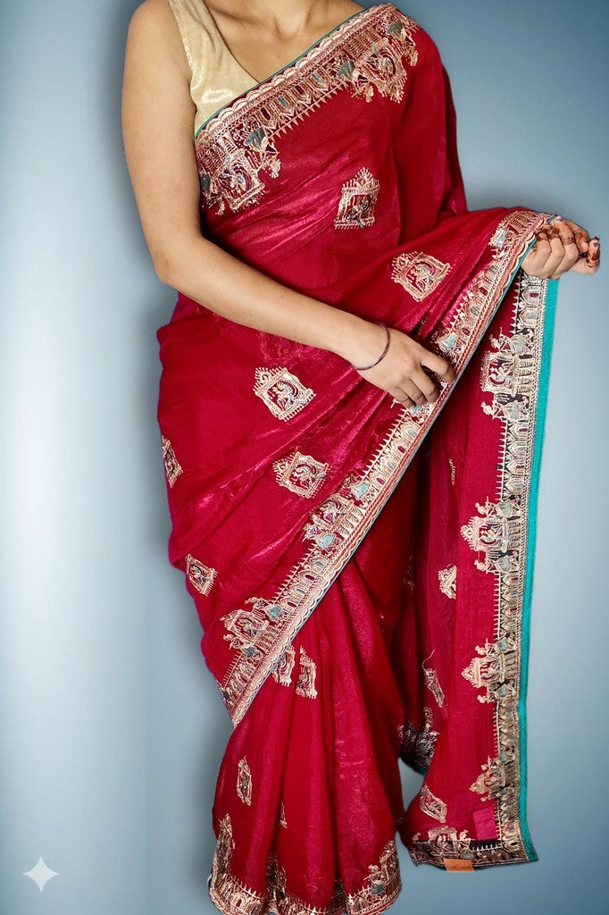 Bordeaux Regal Heritage Luxe Saree