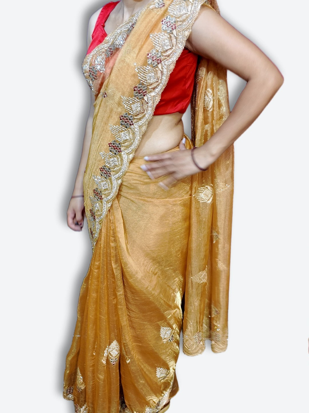 Champagne Regal Exquisite Heritage Saree