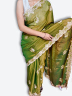 Emerald Regal Exquisite Bloom Saree
