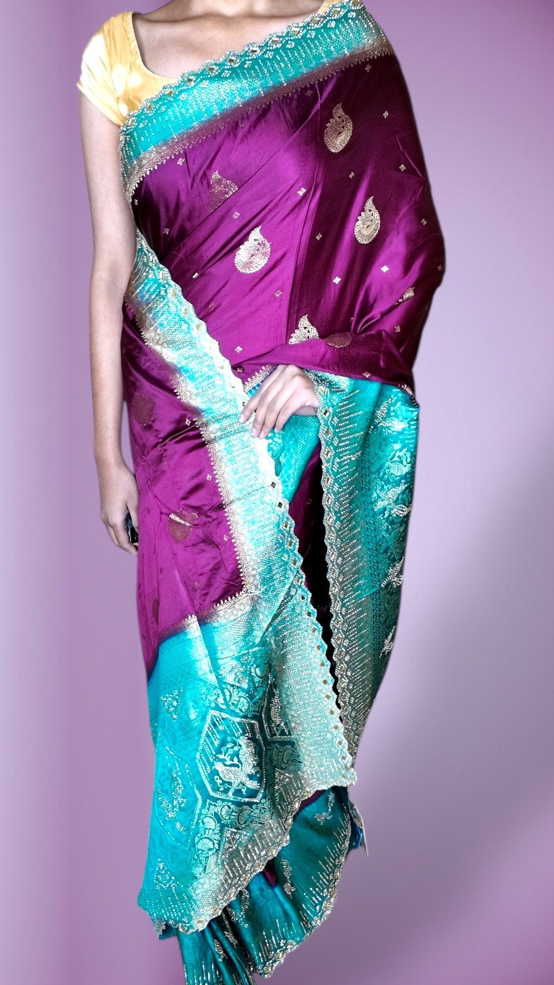 Bordeaux Regal Opulent Charm Saree