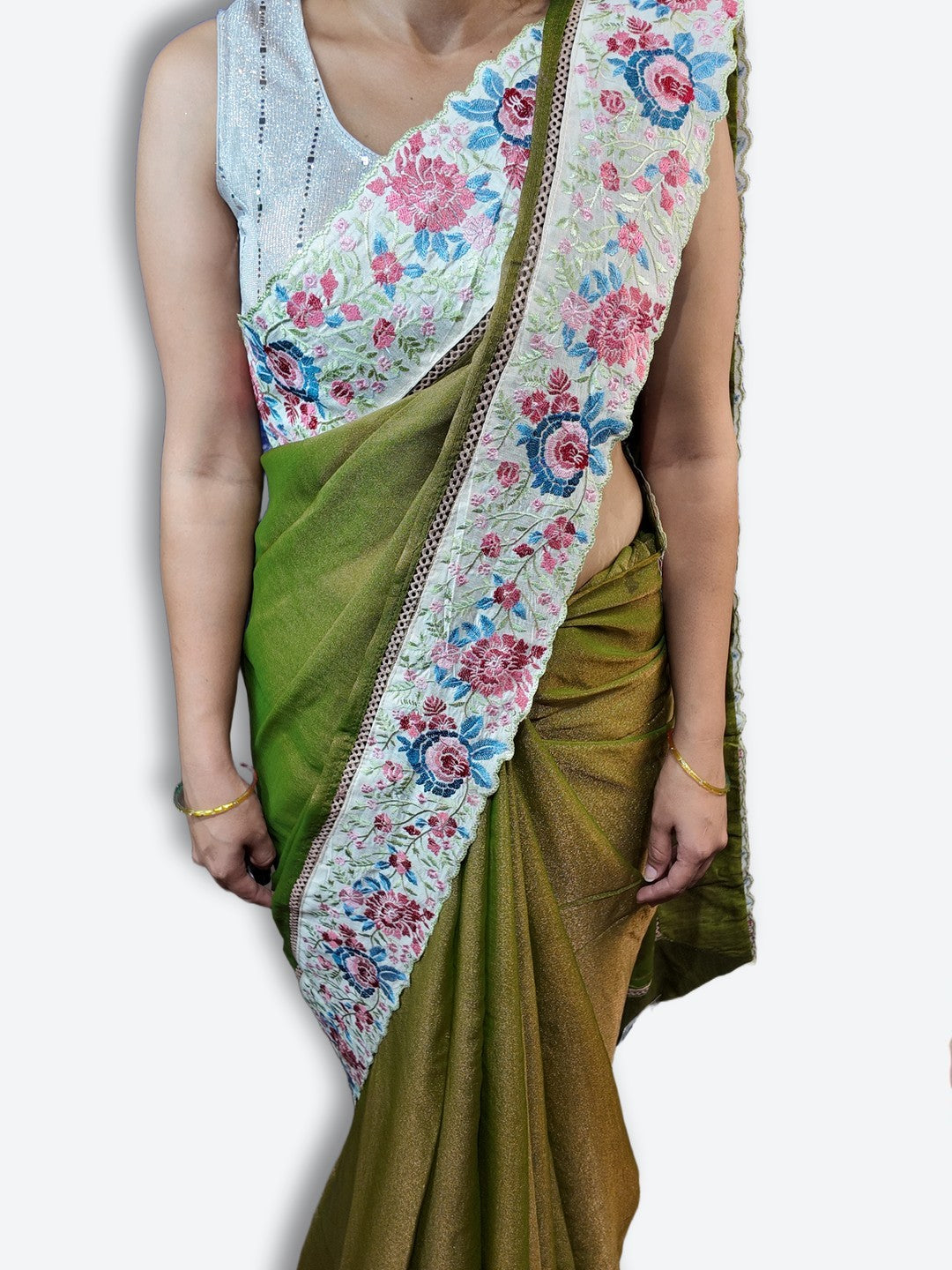 Sage Regal Exquisite Elegance Saree