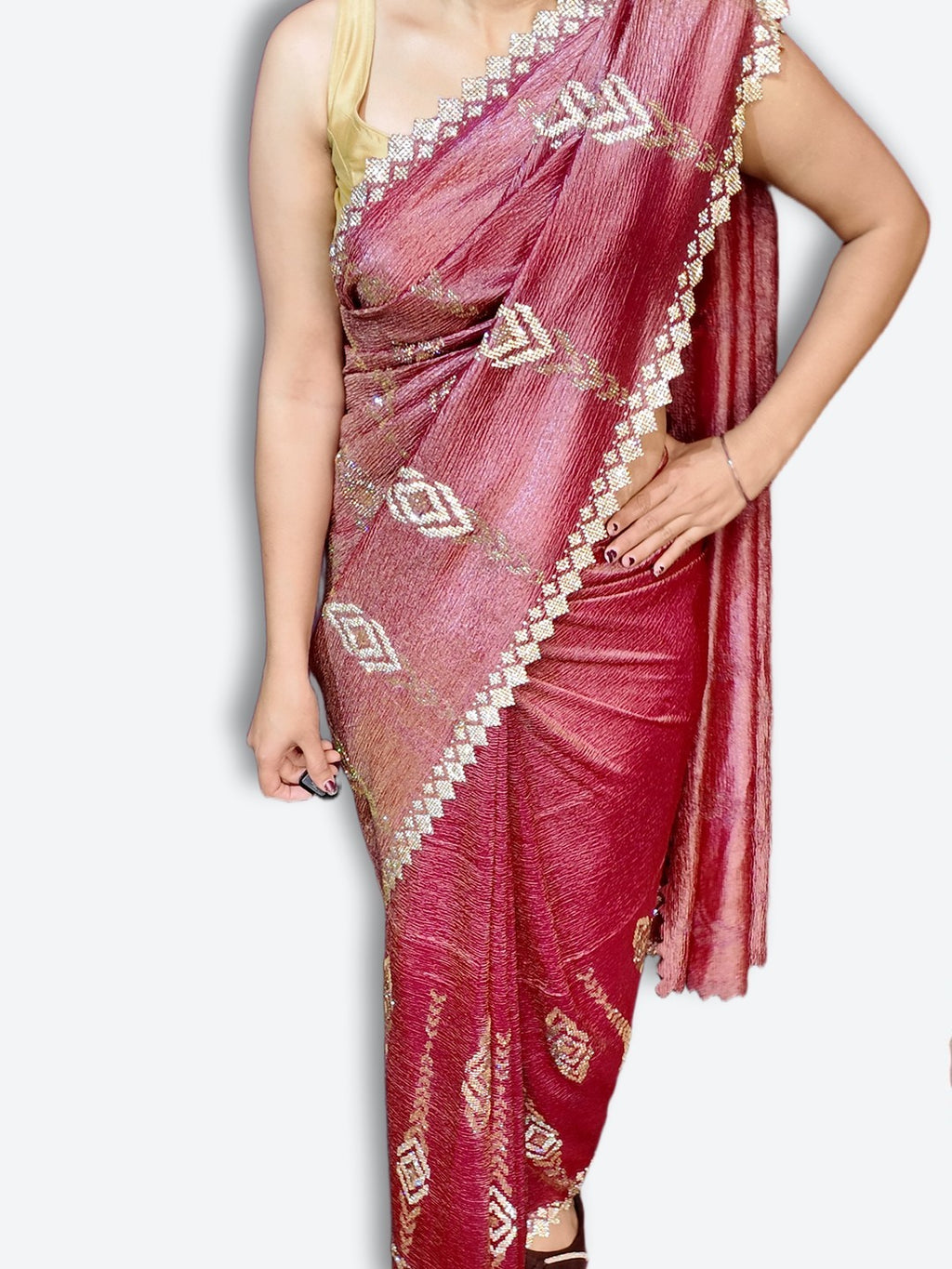 Bordeaux Radiant Opulent Charm Saree