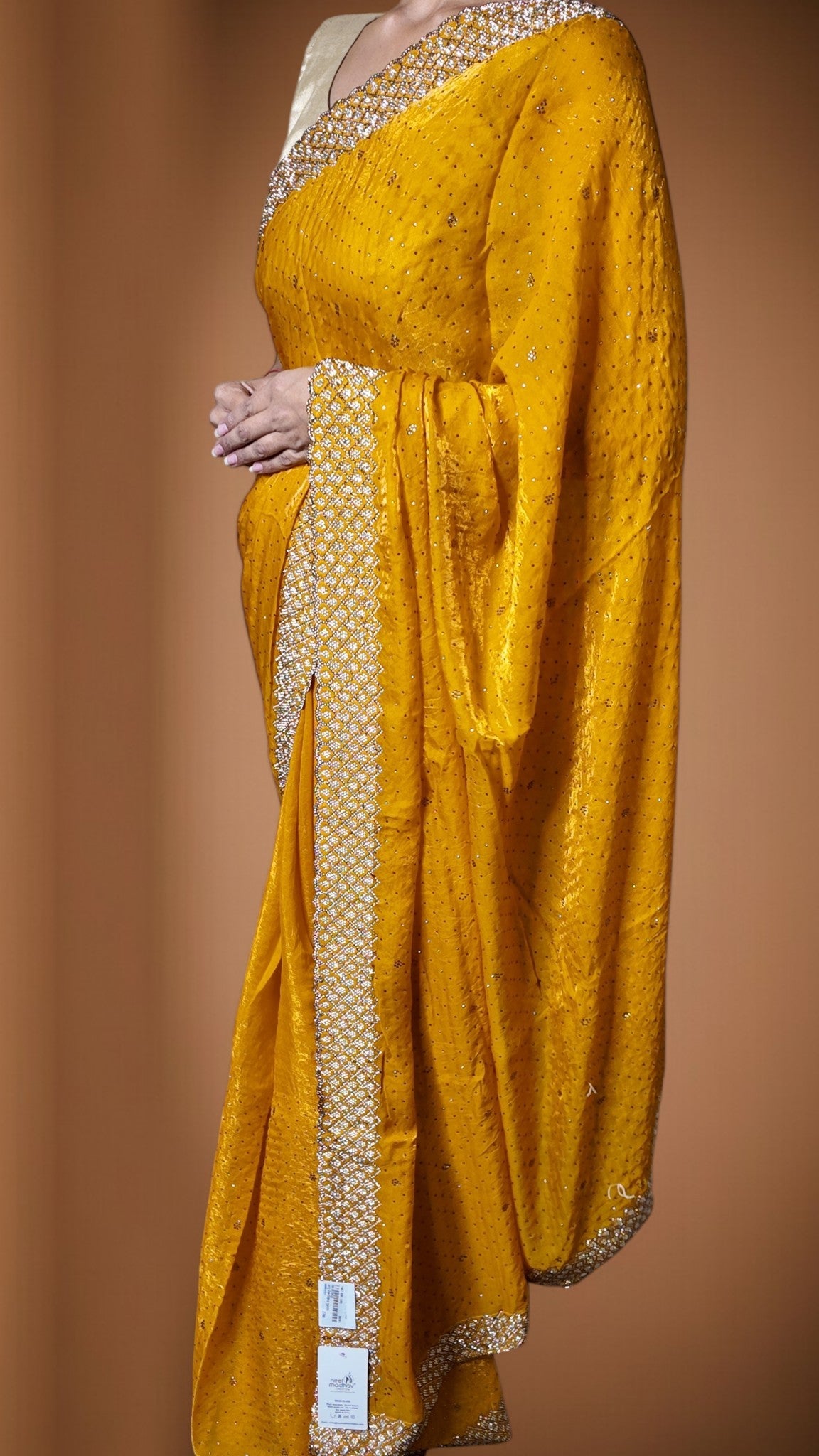 Saffron Regal Opulent Elegance Saree