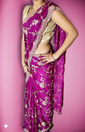 Fuchsia Regal Opulent Couture Saree