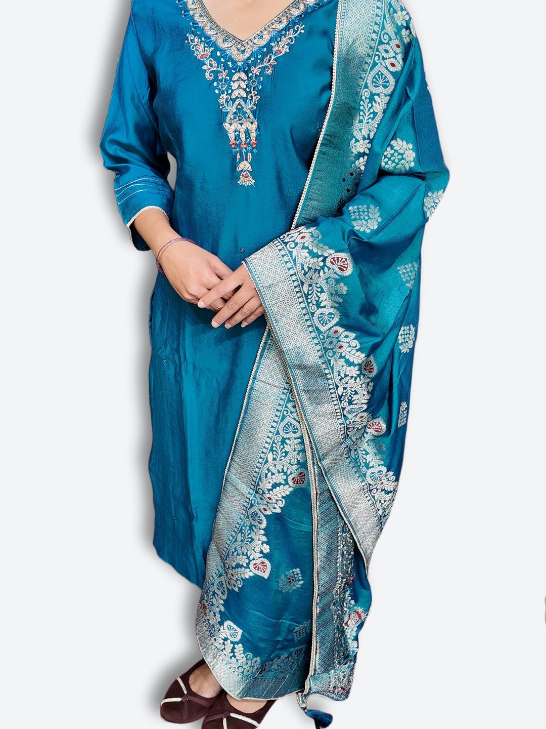 Sapphire Majestic Couture Elegance Suit