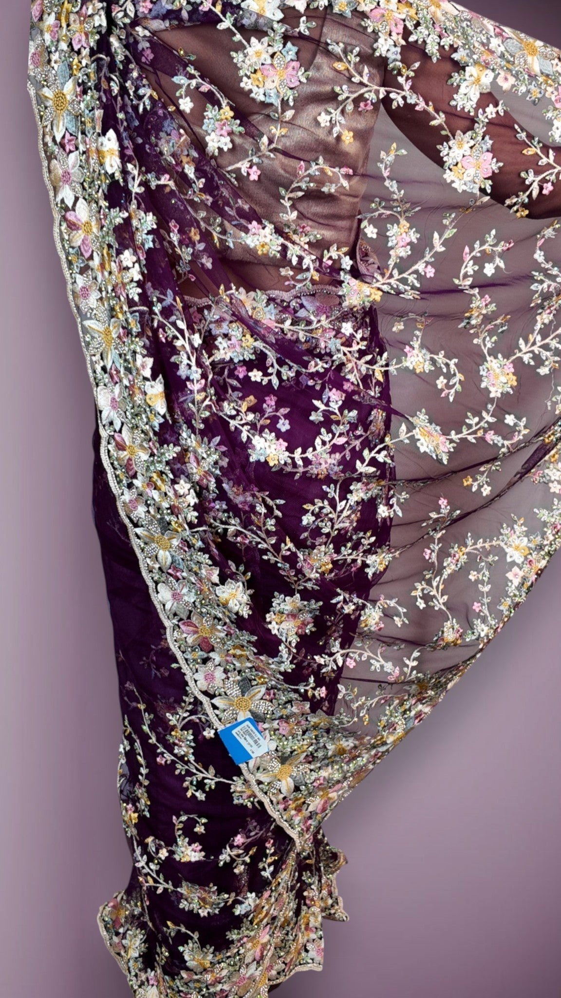 Amethyst Regal Opulent Bloom Saree