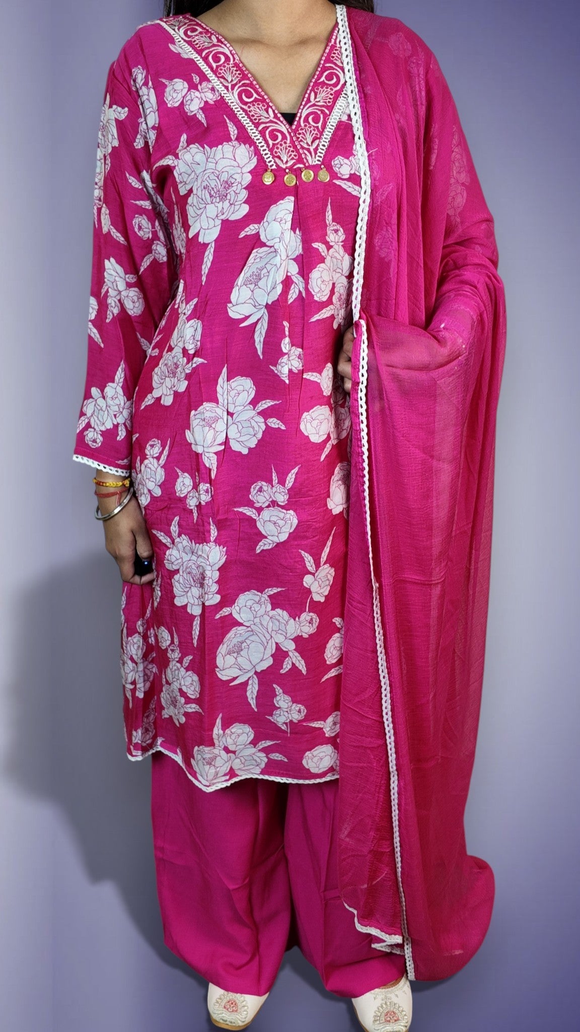 Fuchsia Majestic Couture Bloom Suit