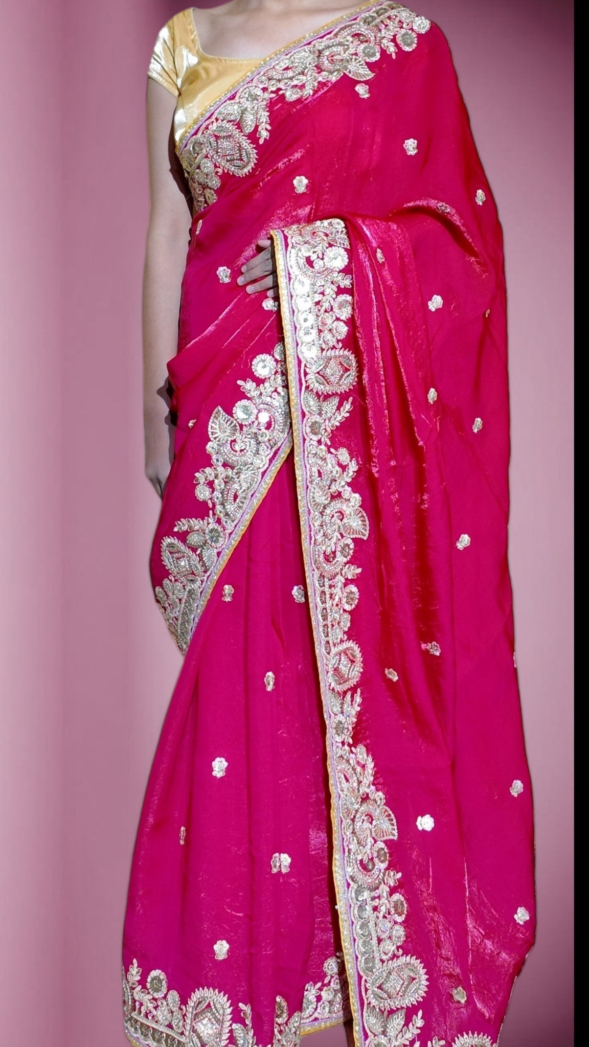 Fuchsia Regal Opulent Elegance Saree