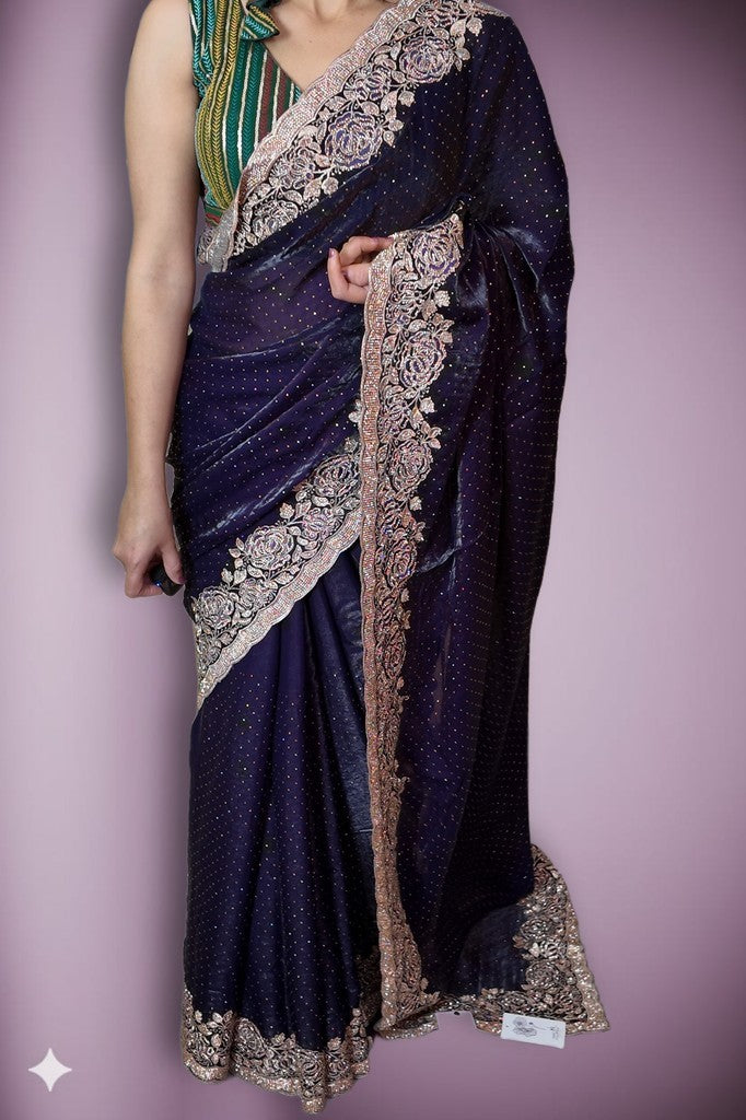 Midnight Regal Opulent Essence Saree