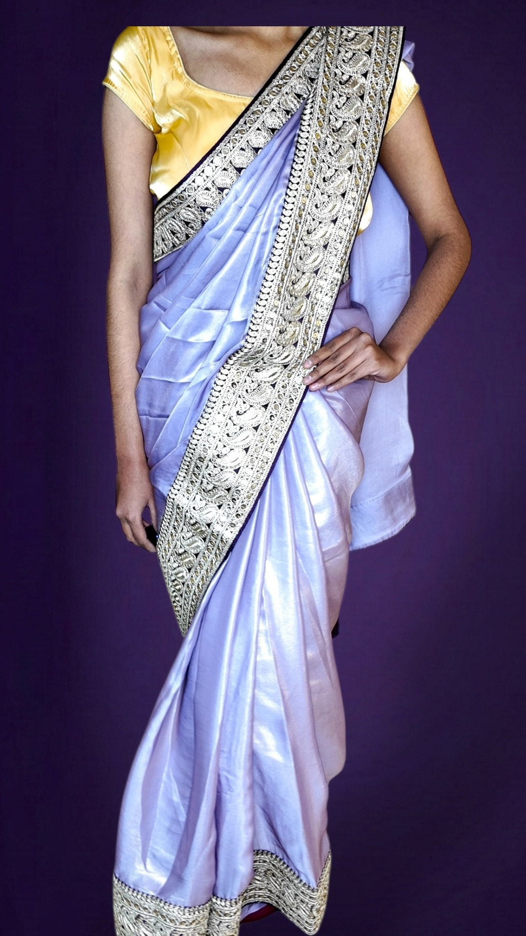 Orchid Celestial Regal Elegance Saree