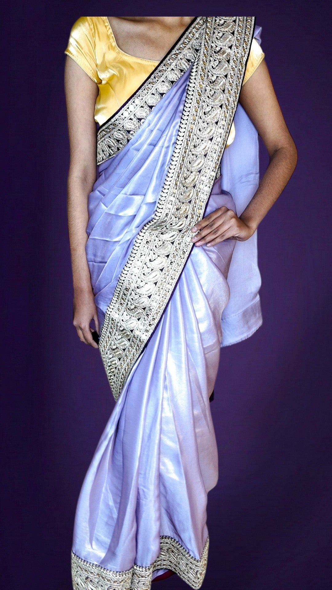 Orchid Celestial Regal Elegance Saree