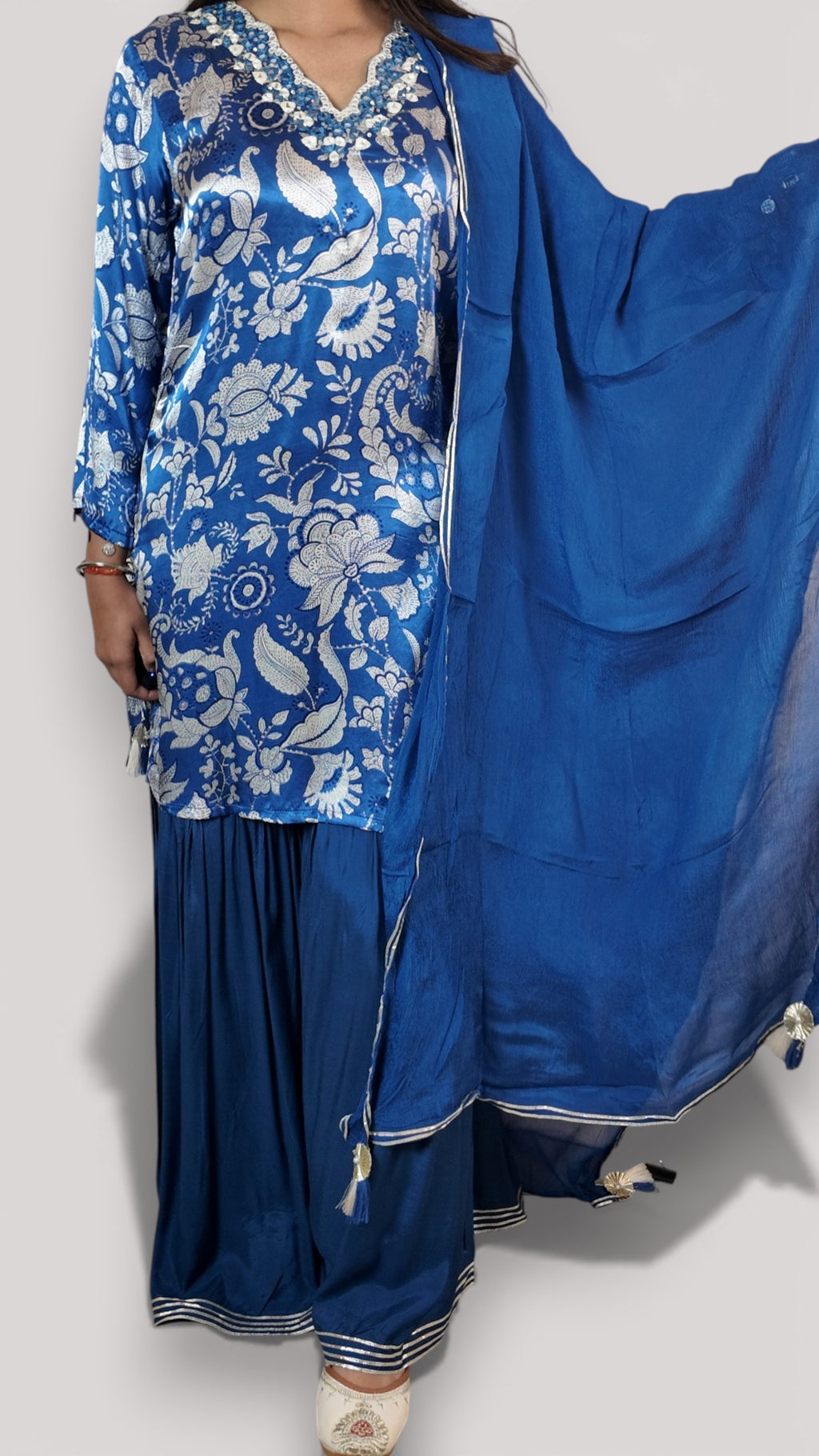 Sapphire Regal Opulent Couture Suit