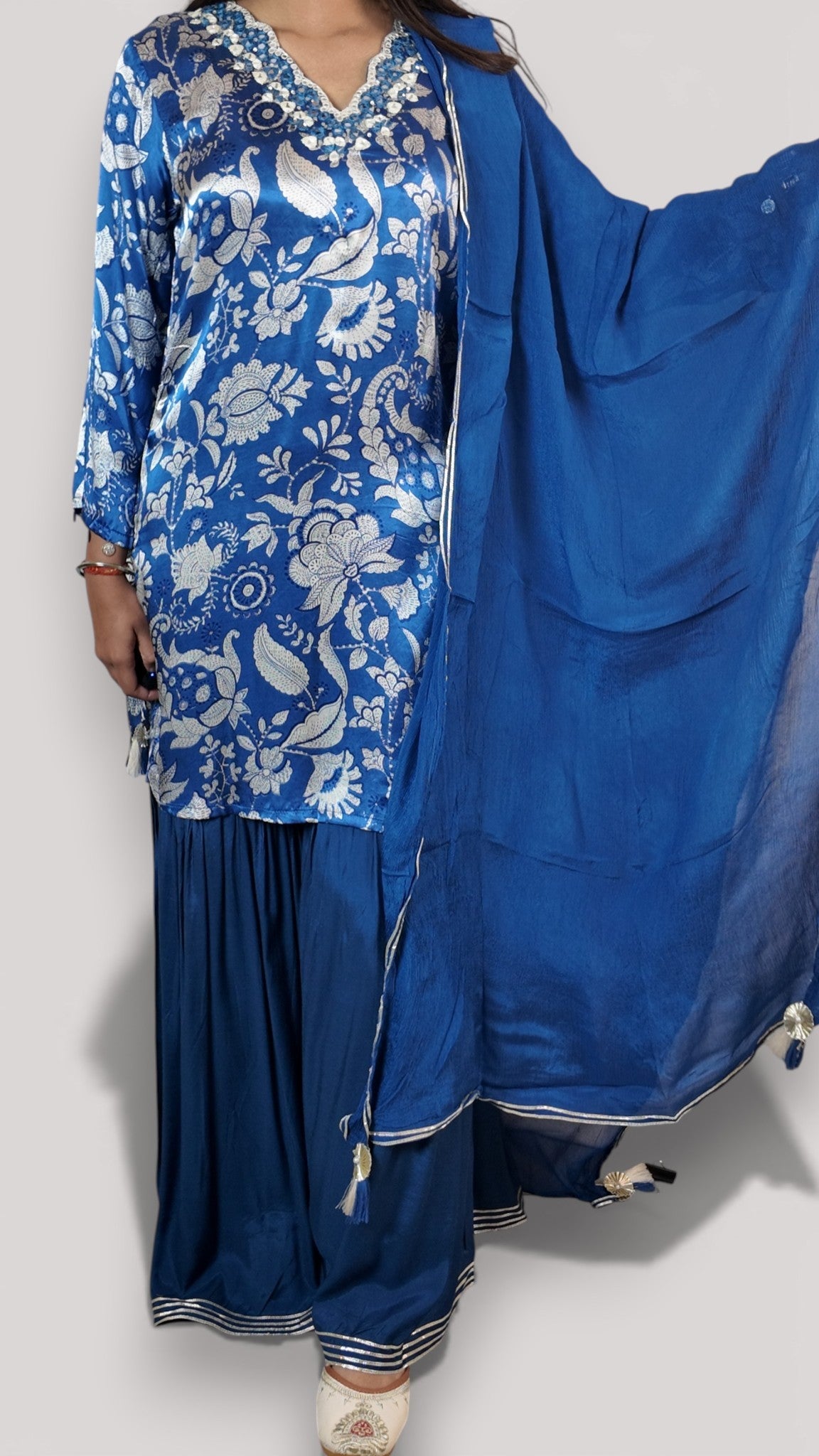 Sapphire Regal Opulent Couture Suit