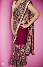 Bordeaux Regal Opulent Heritage Saree