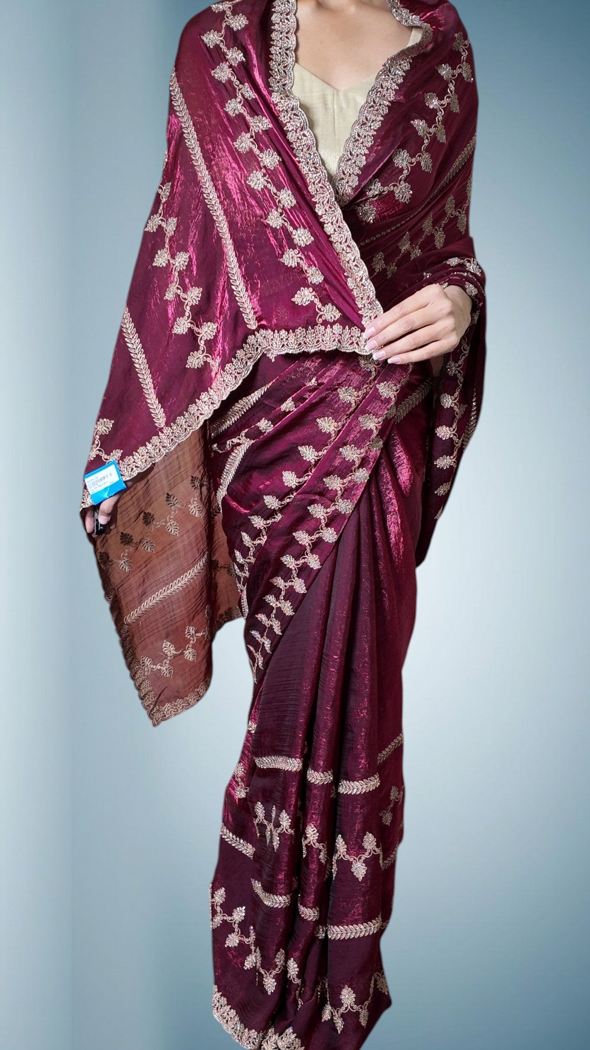 Bordeaux Regal Heritage Luxe Saree
