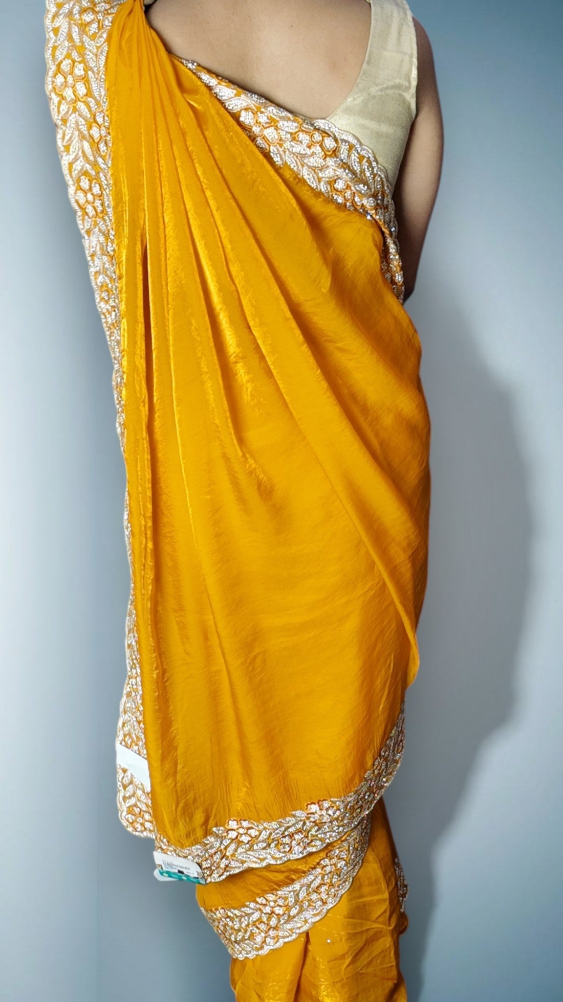 Saffron Regal Opulent Elegance Saree