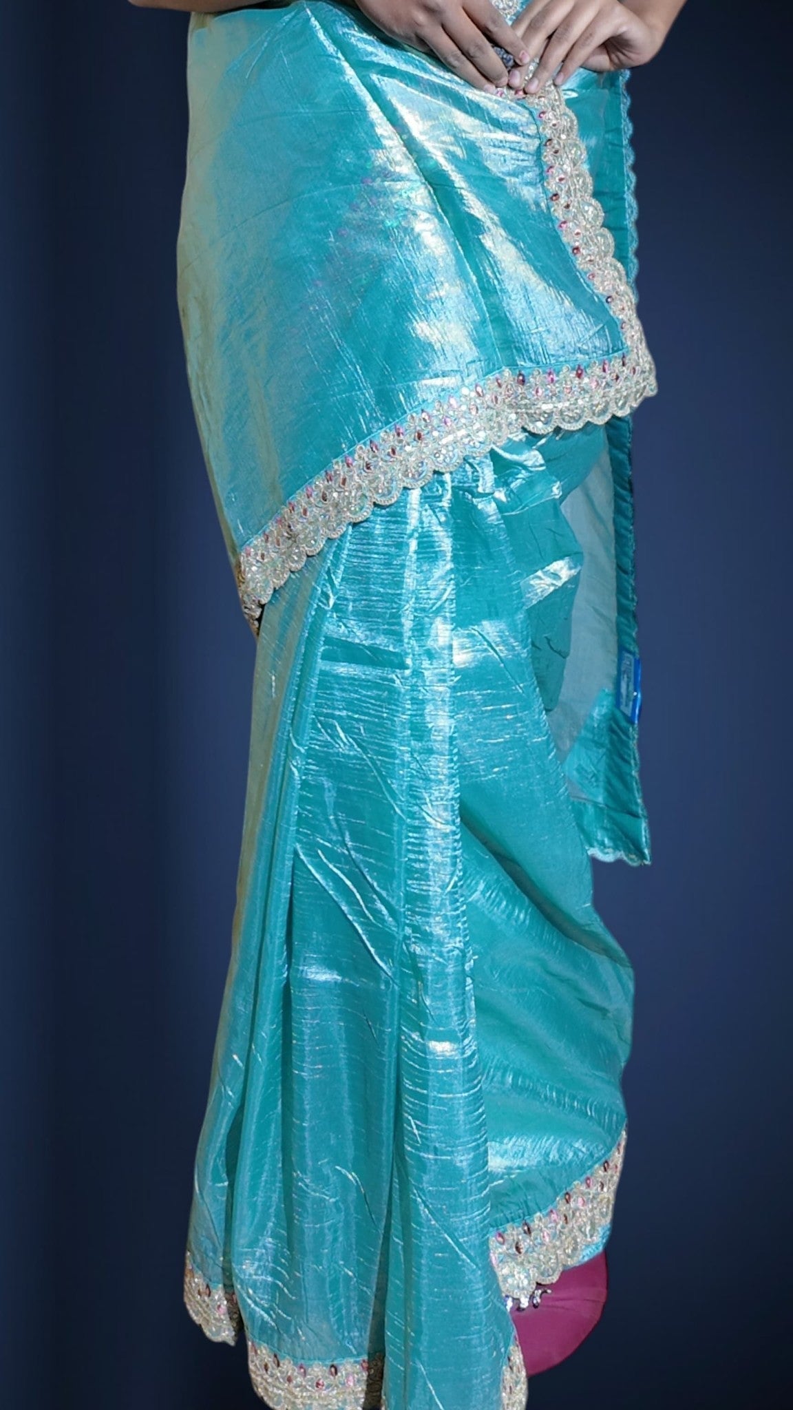 Azure Regal Radiant Couture Saree