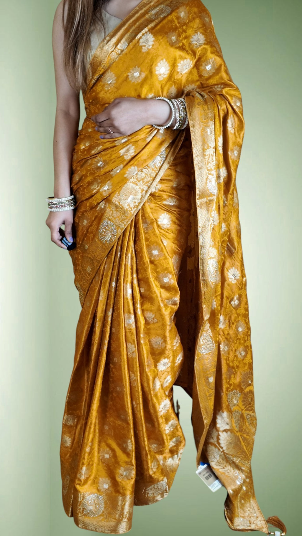 Pure Banarasi Silk Saree with Zari Butis & Pallu