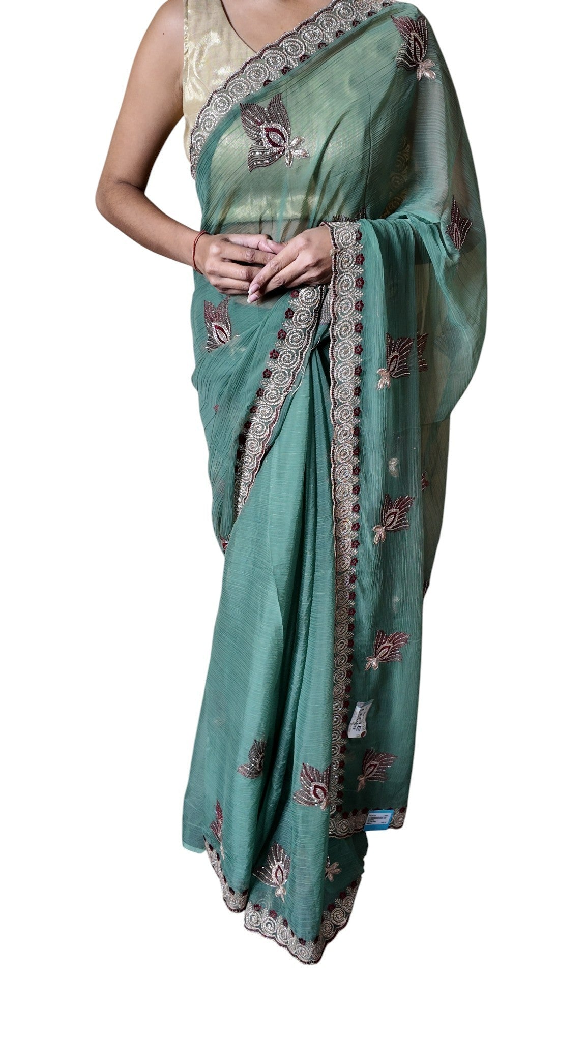 Jade Ethereal Regal Elegance Saree