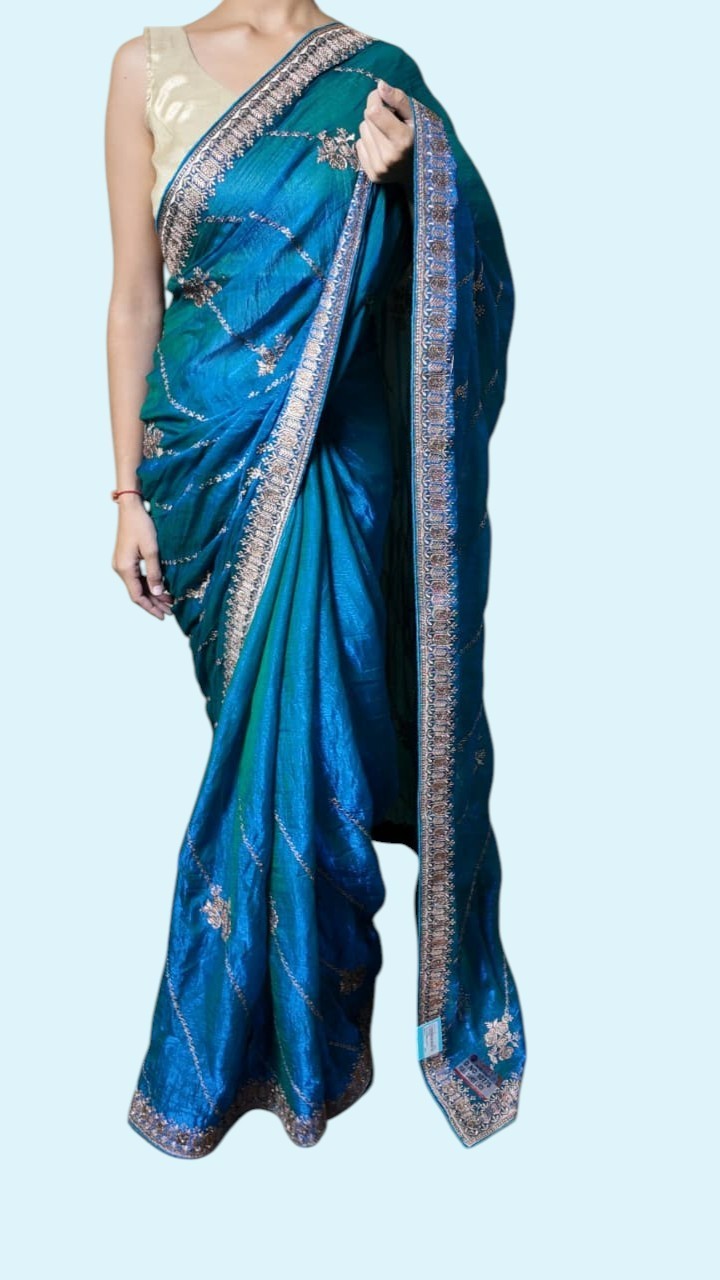 Sapphire Regal Opulent Graceful Saree