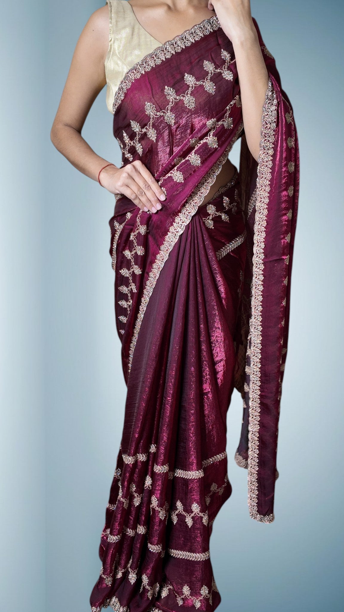 Bordeaux Regal Heritage Luxe Saree
