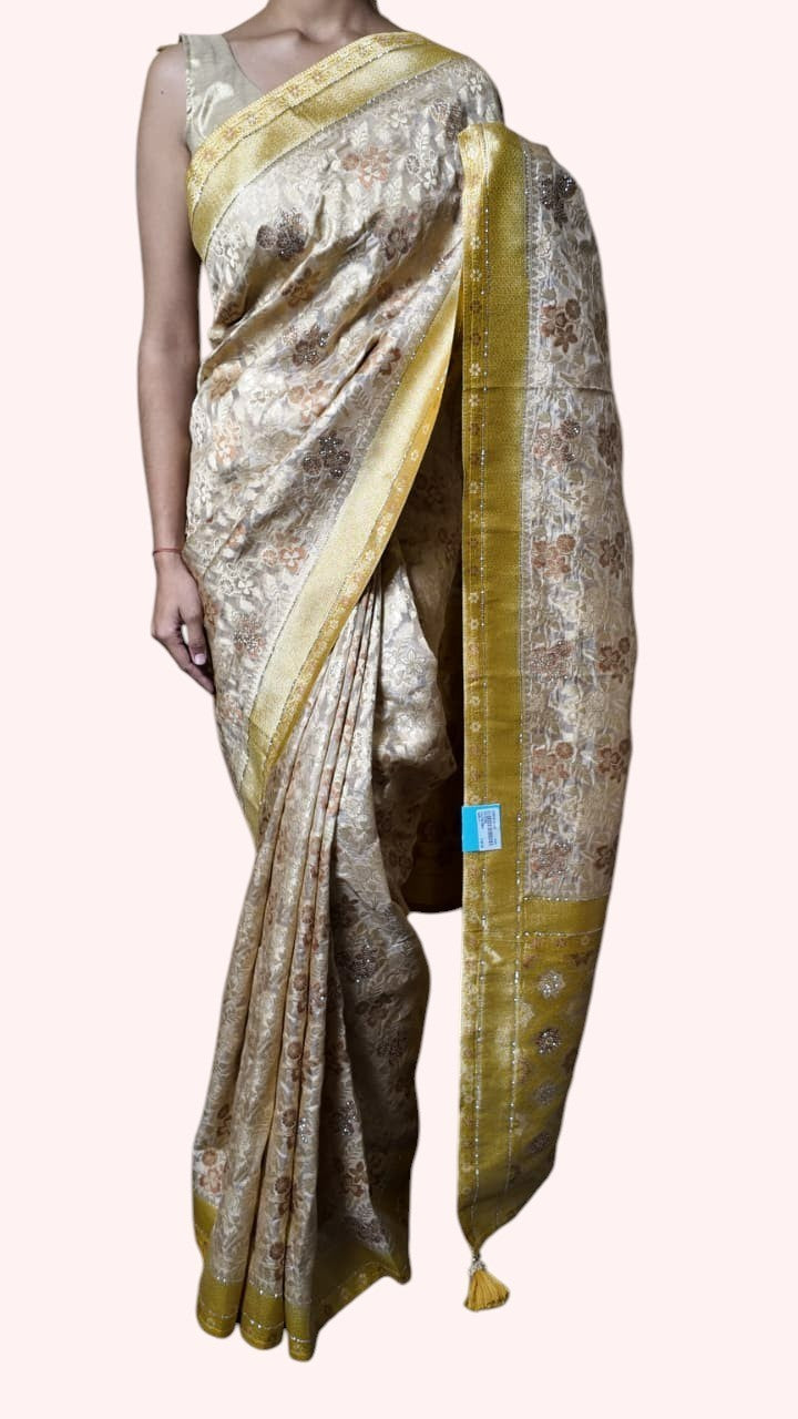 Champagne Regal Opulent Heritage Saree