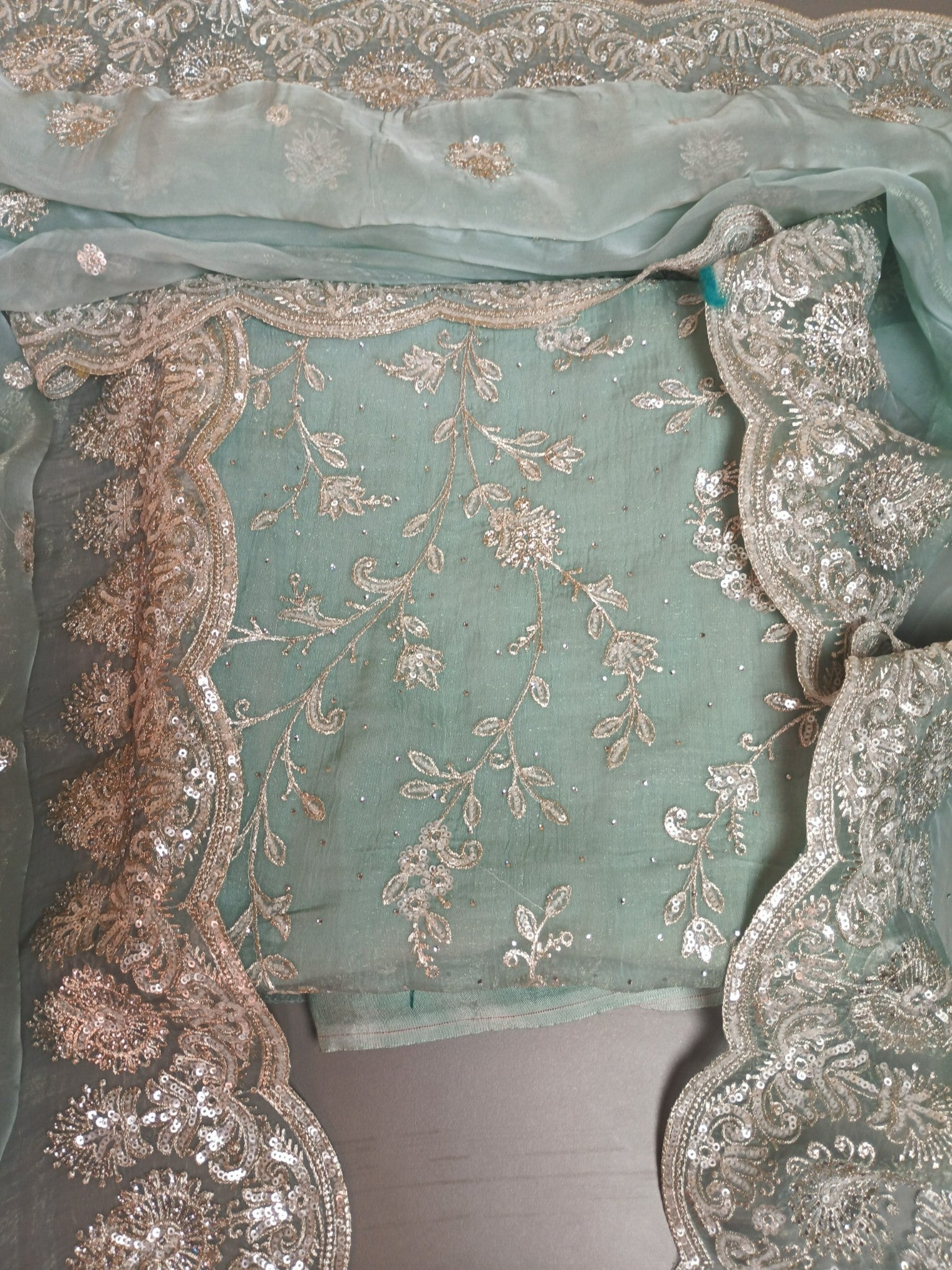 Mint Ethereal Regal Glamour Saree