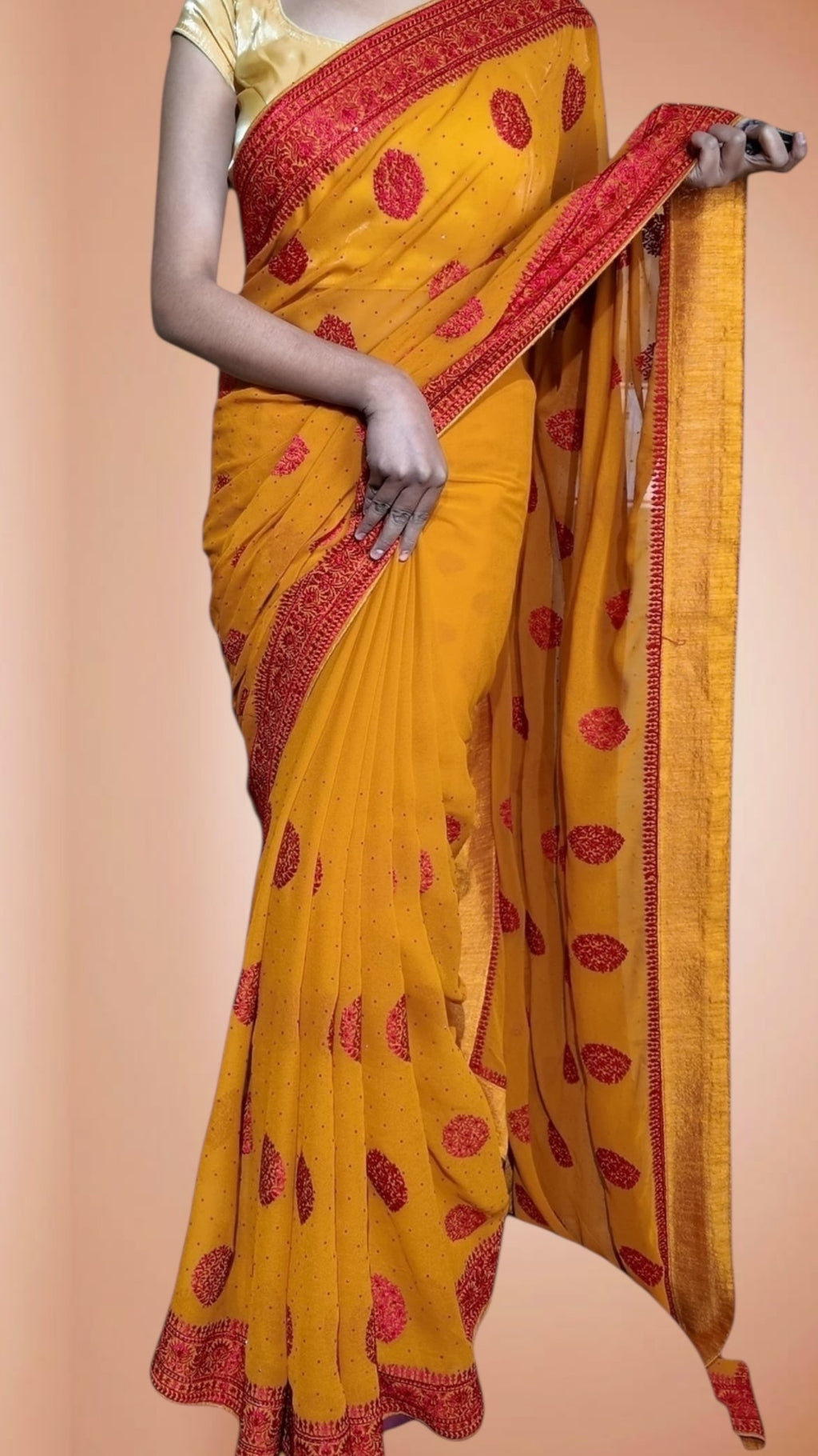 Saffron Regal Opulent Essence Saree