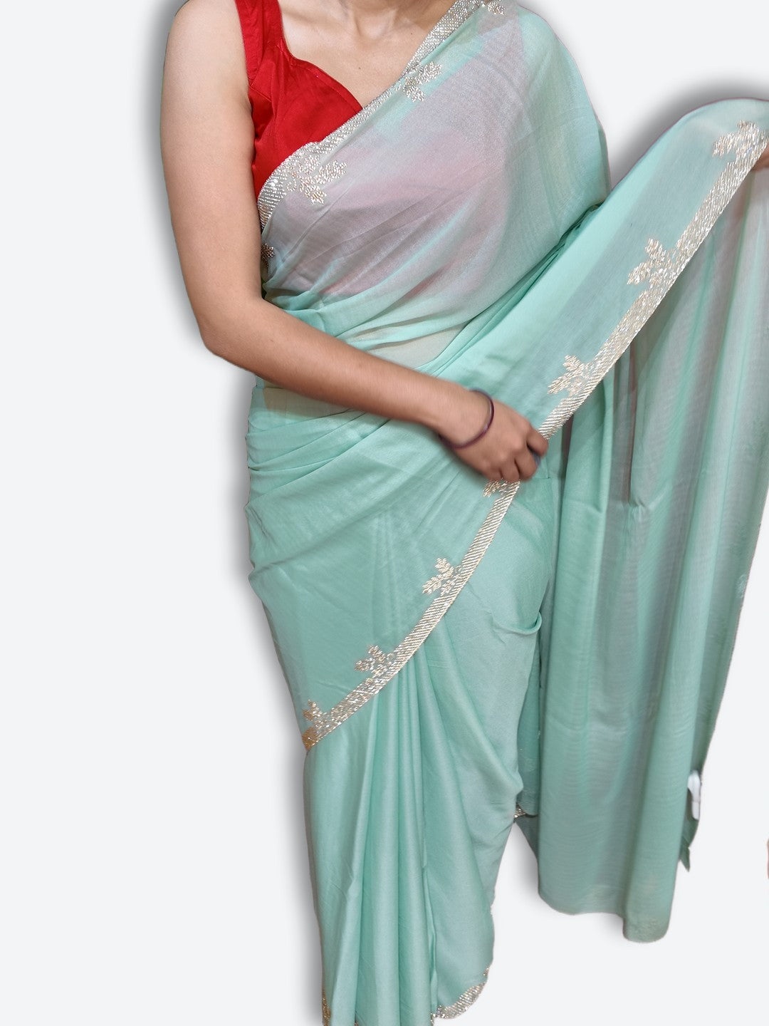 Mint Ethereal Regal Elegance Saree