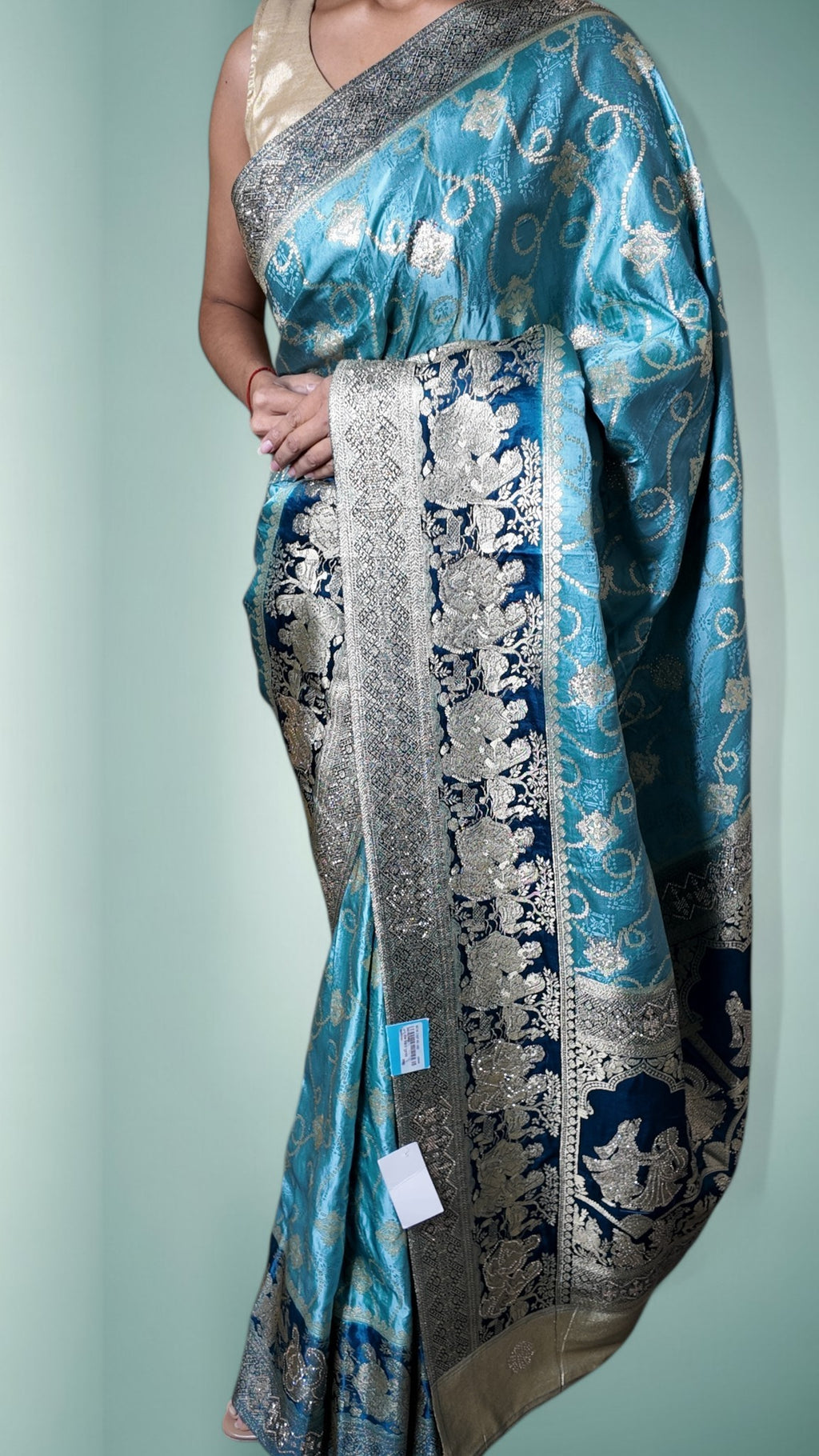 Azure Majestic Opulent Heritage Saree