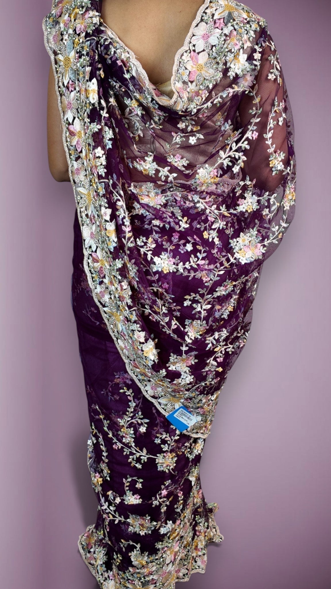Amethyst Regal Opulent Bloom Saree