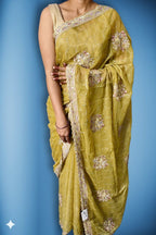 Saffron Regal Opulent Elegance Saree