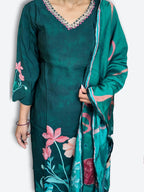 Jade Graceful Bloom Couture Suit