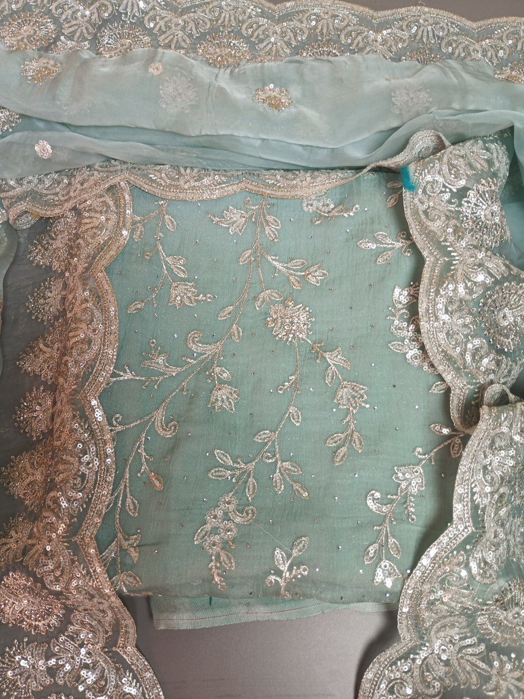 Mint Ethereal Regal Glamour Saree
