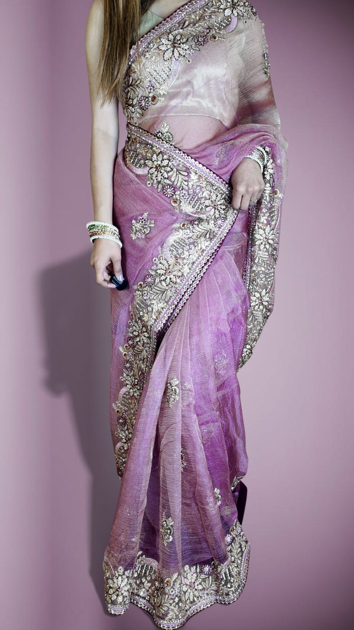 Orchid Ethereal Regal Couture Saree