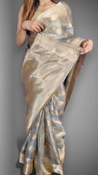 Champagne Regal Opulent Heritage Saree