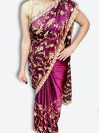 Bordeaux Regal Opulent Couture Saree