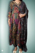 Onyx Regal Couture Bloom Anarkali